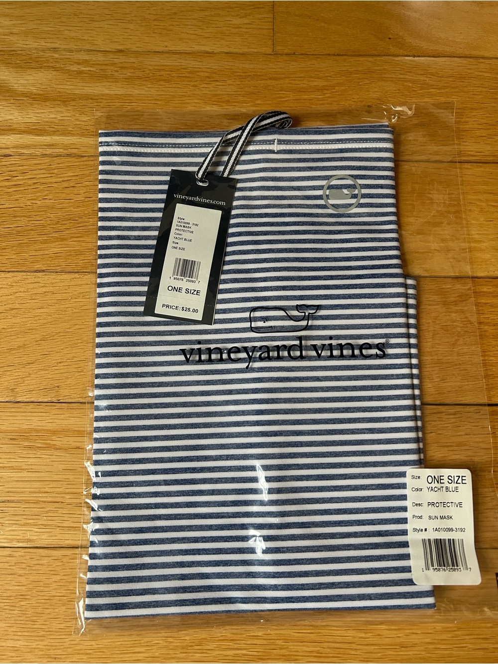 Vineyard Vines Navy and White Striped Sun Cover